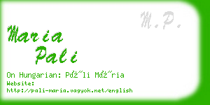 maria pali business card